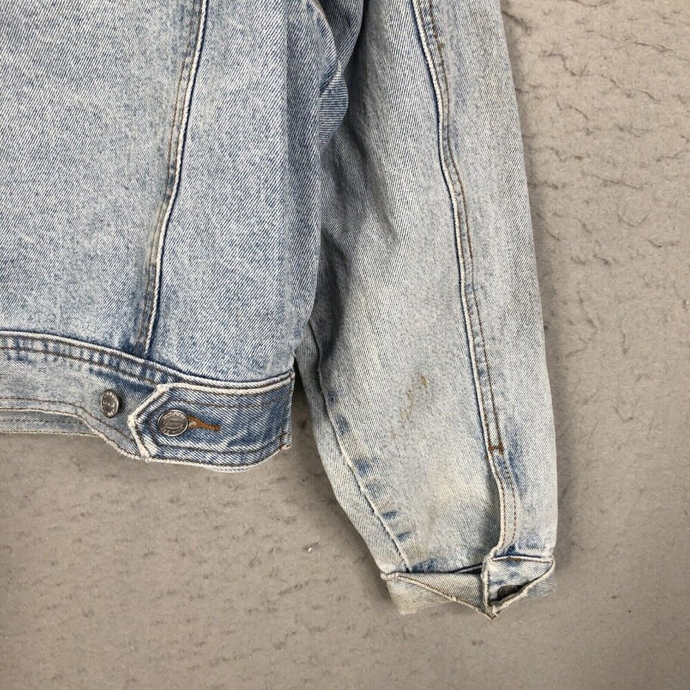Vintage Old Navy Jean Jacket Womens Large Sunwashed Distressed Y2K 90s Western - Picture 16 of 16